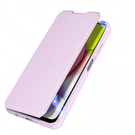 DUX DUCIS Skin X knížkové kožené pouzdro na Samsung Galaxy A03s, růžové