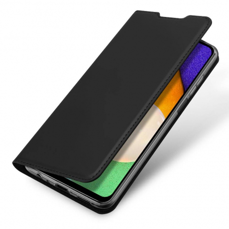 DUX DUCIS Skin Pro knižkové kožené puzdro na Samsung Galaxy A03S, čierne