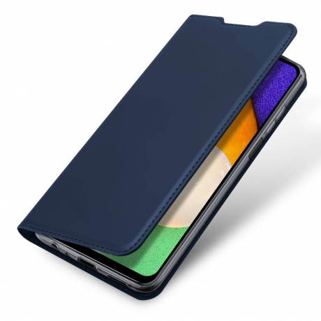 DUX DUCIS Skin Pro knižkové kožené puzdro na Samsung Galaxy A03S, modré