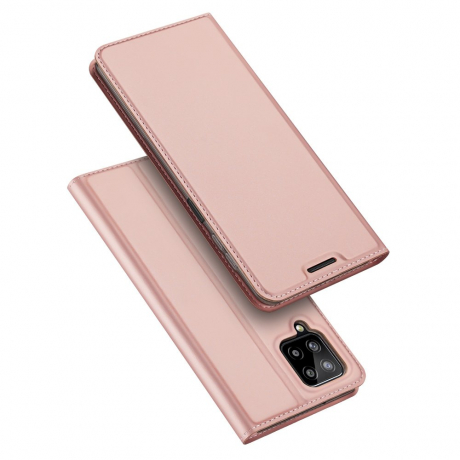 Dux Ducis Skin Pro knížkové kožené pouzdro na Samsung Galaxy A22 4G, růžové