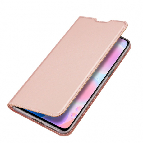DUX DUCIS Skin Pro knižkové kožené puzdro na Xiaomi Redmi K40 / Poco F3, ružové