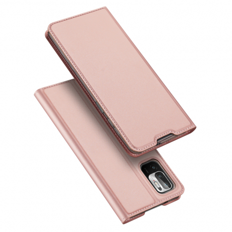 Dux Ducis Skin Pro knížkové kožené pouzdro na Xiaomi Redmi Note 10 5G / Poco M3 Pro, ružové