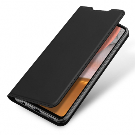 DUX DUCIS Skin Pro knižkové kožené puzdro na Samsung Galaxy A72 4G, čierne