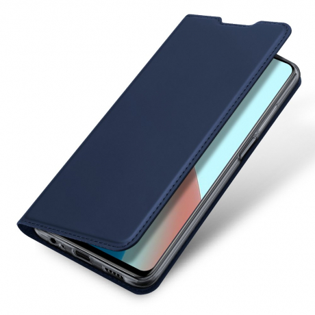 DUX DUCIS Skin Pro knížkové kožené pouzdro na Xiaomi Redmi Note 9T 5G, modré