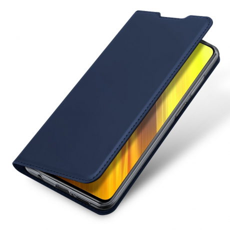 DUX DUCIS Skin Pro knížkové kožené pouzdro na Xiaomi Poco M3 / Redmi 9T, modré