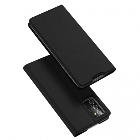 DUX DUCIS Skin Pro knížkové kožené pouzdro na Samsung Galaxy Note 20, černé