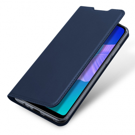 DUX DUCIS Skin Pro knižkové kožené puzdro na Huawei P40 Lite E, modré
