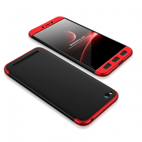 GKK 360 Full Body plastové púzdro na Xiaomi Redmi 5A, čierne/červené