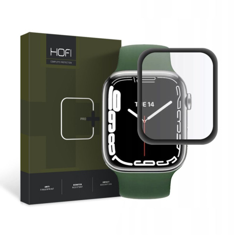 HOFI Hybrid ochranné sklo na Apple Watch 7 / 8 / 9 (45mm), černé