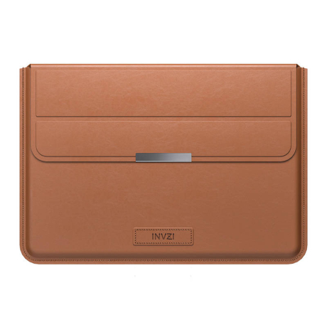 INVZI Leather Sleeve obal na MacBook Pro / Air 15 - 16\'\', hnědý (CA121)