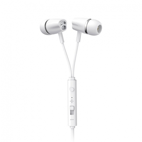 Joyroom In-ear Wired Control slúchadlá do uší 3.5mm, biele (JR-EL114)