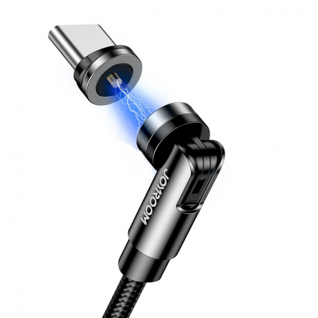 Joyroom magnetický kábel USB / USB-C 2.4A 1.2m, čierny (S-1224X2 C black)