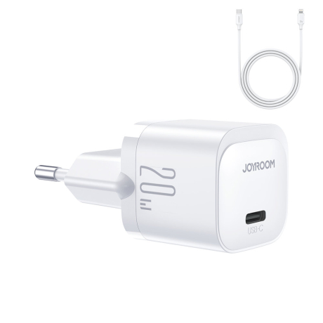 Joyroom JR-TCF02 síťová nabíječka 20W + kabel USB-C / Lightning, bíla