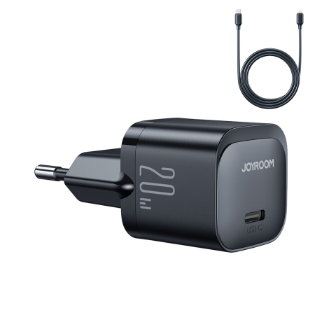 Joyroom JR-TCF02 síťová nabíječka 20W + kabel USB-C / Lightning, černá