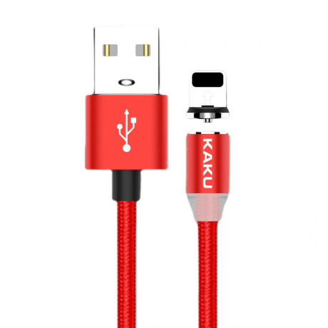 KAKU Magnetic kabel USB / Lightning 3A 1m, červený (KSC-306)