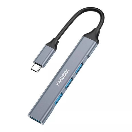 KAKU KSC-752 HUB adaptér USB-C - 3x USB 2.0 / USB 3.0, šedý