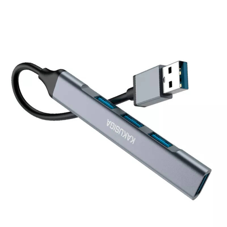 KAKU KSC-751 HUB adaptér USB - 3x USB 2.0 / USB 3.0, šedý
