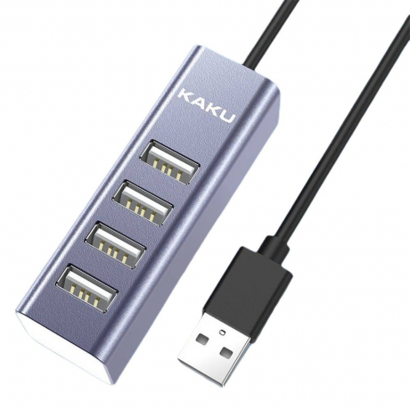 KAKU KSC-383 4x USB HUB adapter, sivý