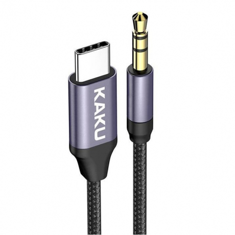 KAKU KSC-427 audio kábel USB-C / 3.5mm jack 1m, čierny