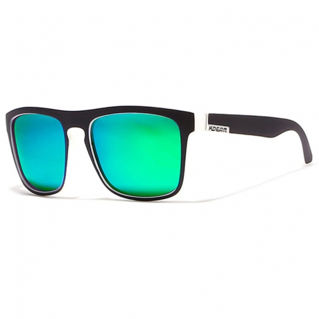 KDEAM Sunbury 19 sluneční brýle, Black & White / Green (GKD004C19)