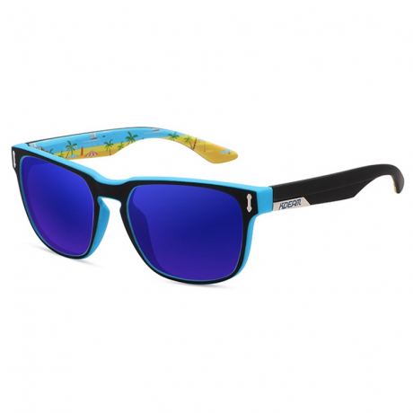 KDEAM Andover 6 slnečné okuliare, Black & Pattern / Blue (GKD027C06)
