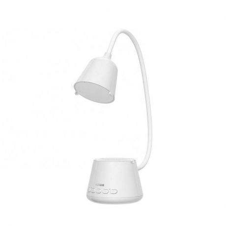 KIVEE KV-DM01 LED stolná lampa s bluetooth reproduktorom, biela