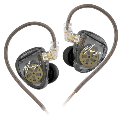 KZ Merga OFC dynamické HiFi slúchadlá do uší, čierne