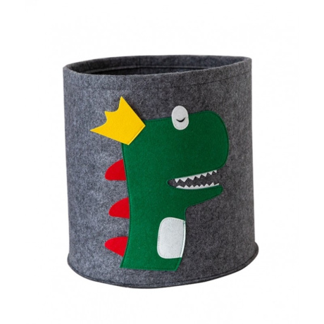 Livefy košara za igračke / rublje Dino 35 x 35 cm, zeleni