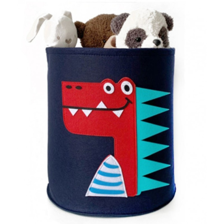 Livefy košara za igračke / rublje Dino 35 x 35 cm, tamnoplava