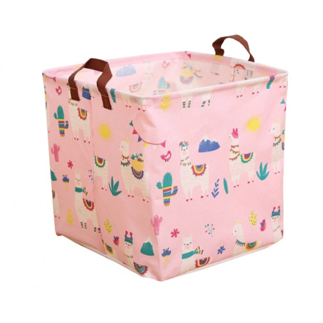 Livefy košara za igračke / rublje Lama 31 x 31 cm, ružičasta