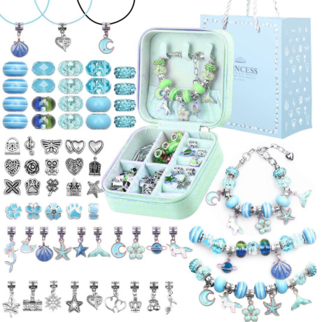 E-shop Livefy Princess sada na výrobu šperkov, fialová / modrá