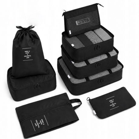 Livefy Travel Nest cestovný set organizérov 8ks, čierne