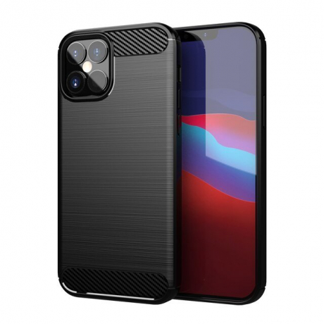 MG Carbon Case Flexible silikonový kryt na iPhone 12 Pro Max, černý