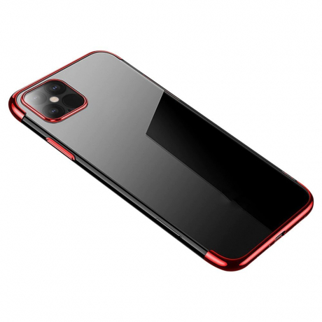 MG Clear Color silikónový kryt na iPhone 12 Pro Max, červený