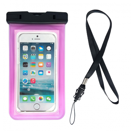 MG Swimming Bag vodotěsné pouzdro na mobil 6.7', růžové