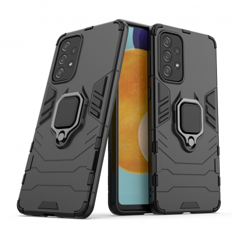 MG Ring Armor plastový kryt na Samsung Galaxy A73, černý