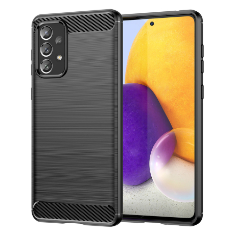 MG Carbon Case Flexible silikónový kryt na Samsung Galaxy A73, čierny