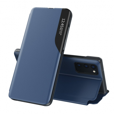 MG Eco Leather View knížkové pouzdro na Samsung Galaxy A72, modré
