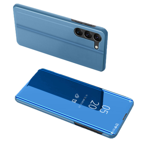 MG Clear View knižkové puzdro na Samsung Galaxy S23 Plus, modré