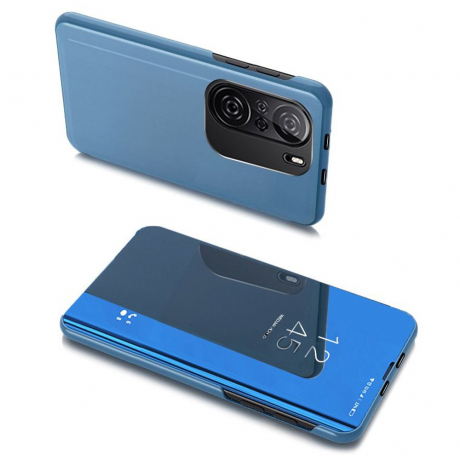 MG Clear View knižkové puzdro na Xiaomi Redmi K40 / Poco F3, modré