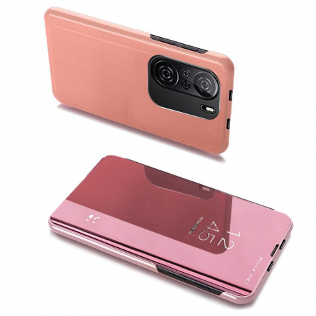 MG Clear View knížkové pouzdro na Xiaomi Redmi K40 / Poco F3, růžové
