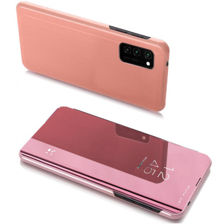 MG Clear View knižkové puzdro na Samsung Galaxy A32 5G / 13 5G, ružové