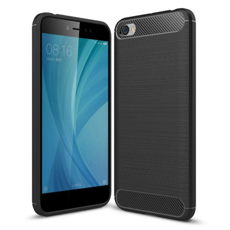 Gumené púzdro Carbon Case Flexible TPU pre Xiaomi Redmi Note 5A čierne
