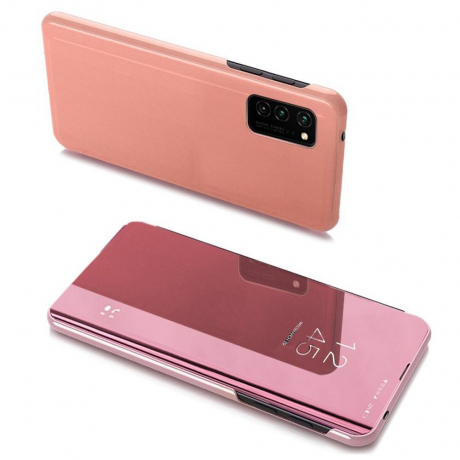 MG Clear View knížkové pouzdro na Samsung Galaxy A03s, růžové