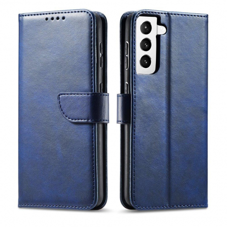 MG Magnet knižkové kožené puzdro na Samsung Galaxy S22 Plus, modré
