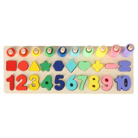 MG Montessori Number Sorter drevené puzzle