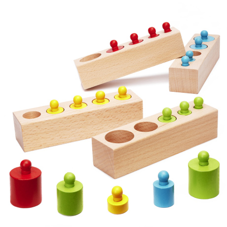 MG Montessori Sorters dřevěná závaží, barevné