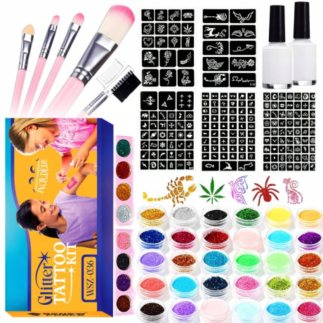 E-shop MG Tattoo Kit tetovacia sada pre deti, trblietavé