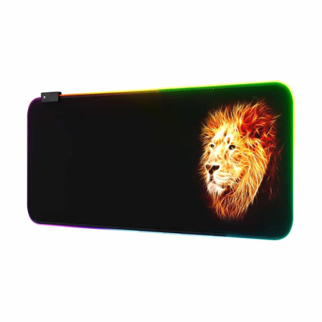 MG Lion RGB podložka pod myš 80 x 30 cm, čierna