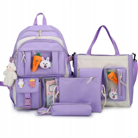 MG School Bag školský batoh s príslušenstvom, fialový